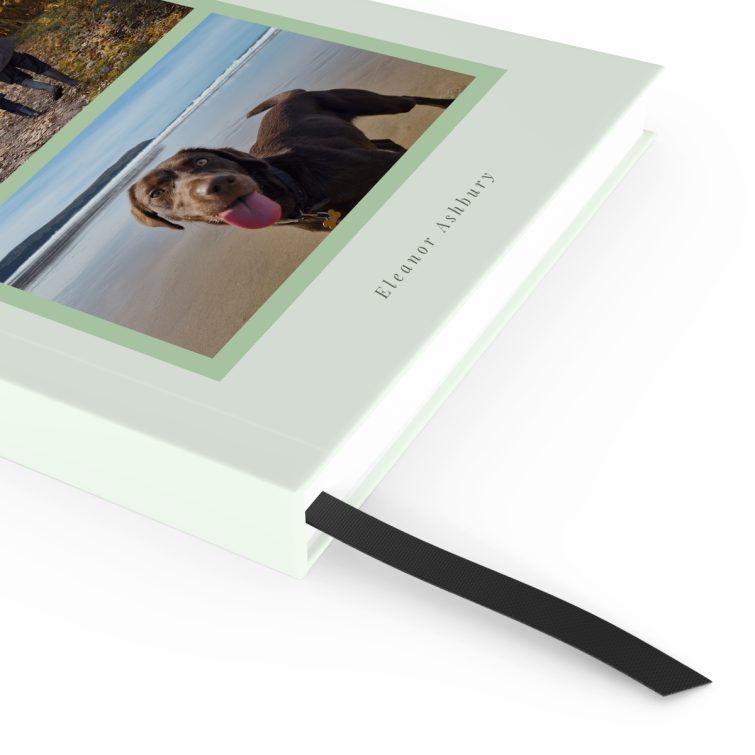 Portrait notebook design with two photos on the cover by Utterly Printable.