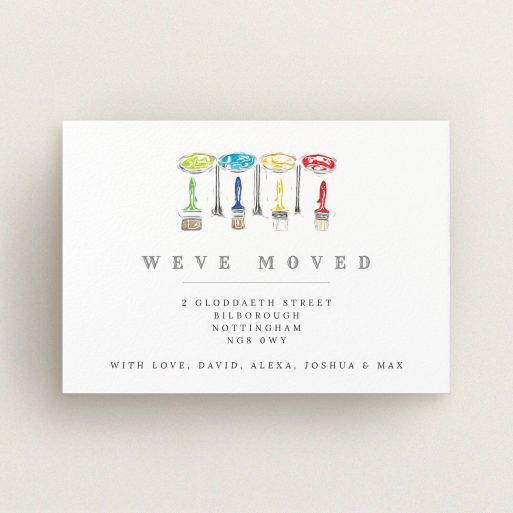 New Address Card Design - "DIY" A new address card named "DIY". It is an A6 card in a landscape orientation. "DIY" is available as a flat card, with tones of white and green.