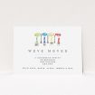 A new address card named "DIY". It is an A6 card in a landscape orientation. "DIY" is available as a flat card, with tones of white and green.