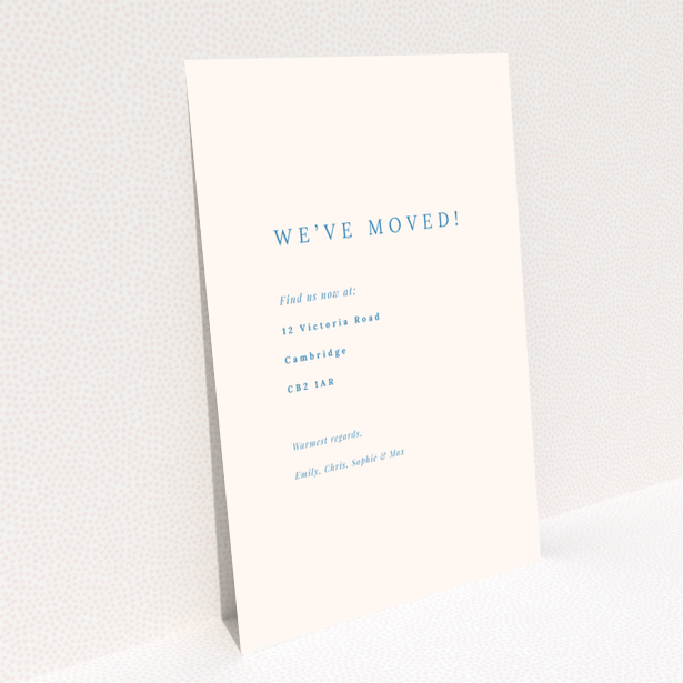 Change of address card with no photos