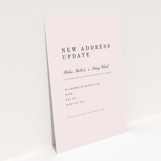 Elegant change of address card design with a simple layout and no photos.