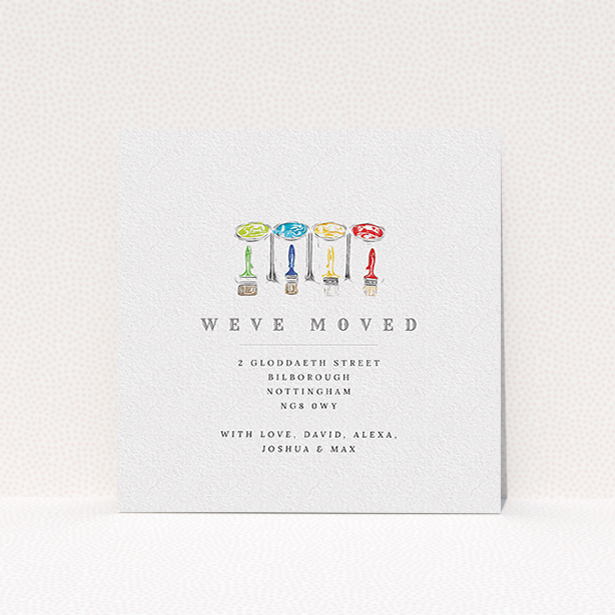 A new home card called "DIY". It is a square (148mm x 148mm) card in a square orientation. "DIY" is available as a flat card, with tones of white and green.