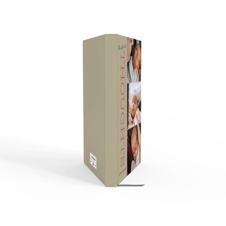 Portrait orientation notebooks design with three photos on the cover by Utterly Printable.