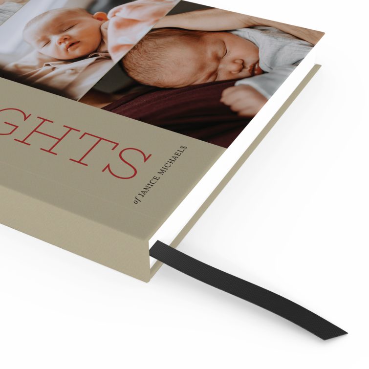 Portrait orientation notebooks design with three photos on the cover by Utterly Printable.