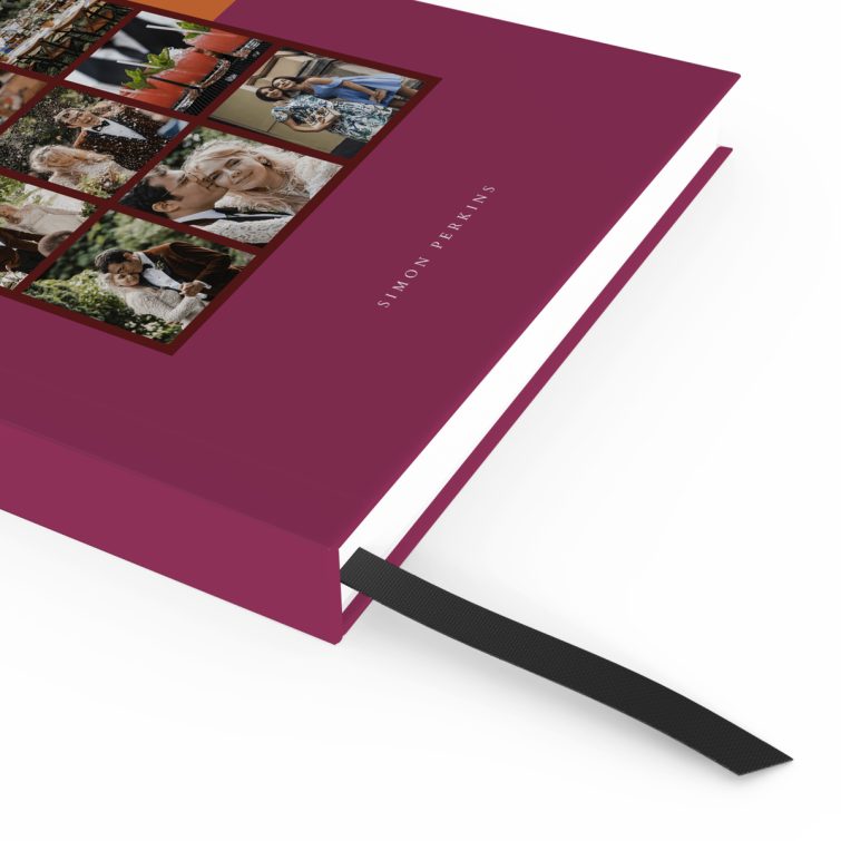 Colourful notebook design with 9 photos on the cover by Utterly Printable.