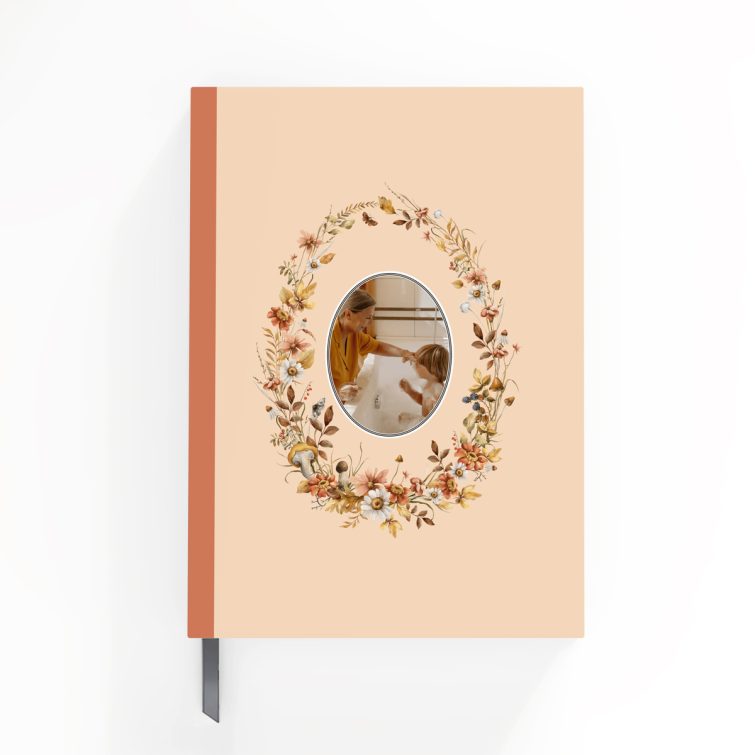 Floral design notebooks with one photo on the cover from Utterly Printable.