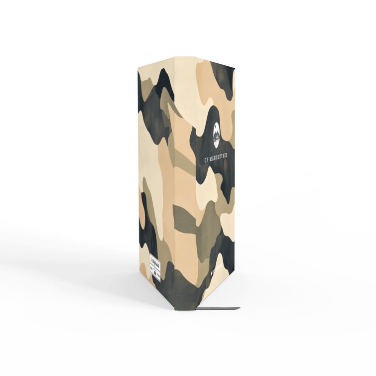 Camouflage notebook cover design with one photo, by Utterly Printable.