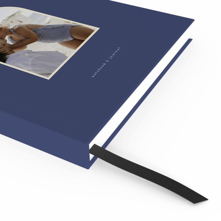 Elegant personalised notebooks with hardcover design featuring one photo, ideal for gifts or personal use.