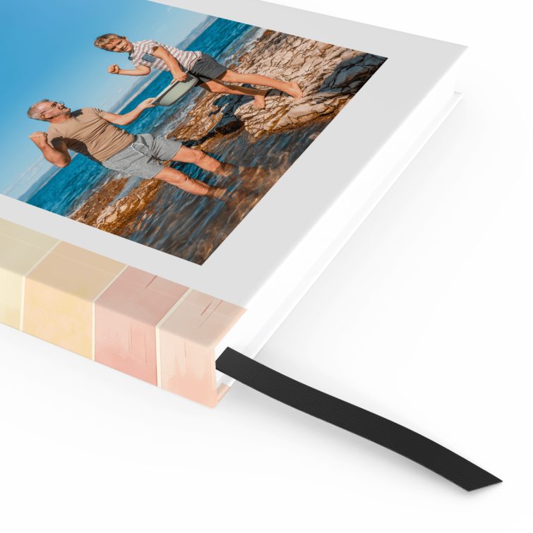 Colourful portrait orientation notebooks design with single photo on front cover, ideal for personalised gifts by Utterly Printable.