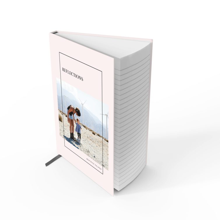 Portrait notebook cover design with one photo, Utterly Printable UK.