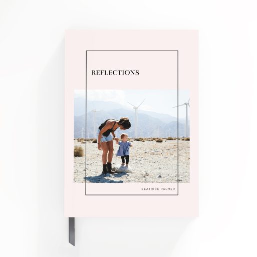 Portrait notebook cover design with one photo, Utterly Printable UK.