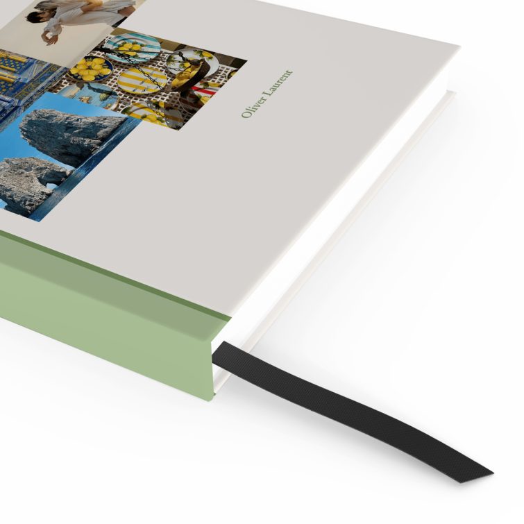 Elegant notebook cover design featuring four photos, perfect for personalisation and printed by Utterly Printable.