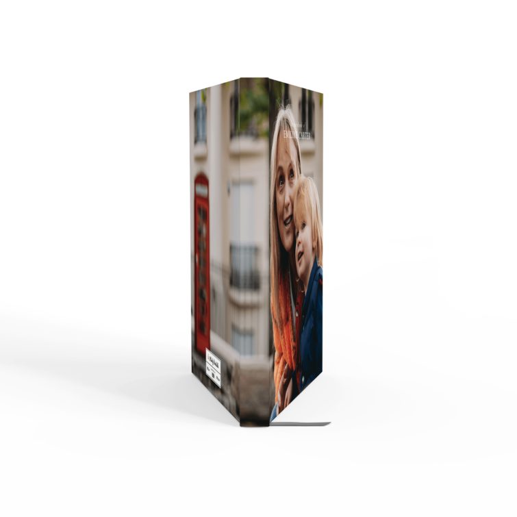 Portrait orientation personalised notebook design with 1 photo on the cover from Utterly Printable.