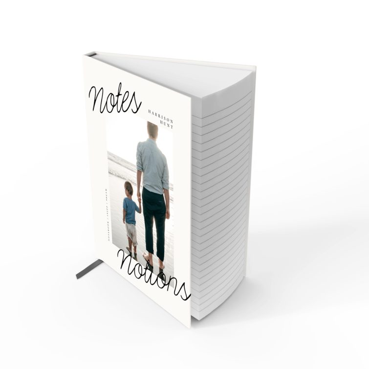 Portrait notebook design by Utterly Printable featuring one photo on the cover.