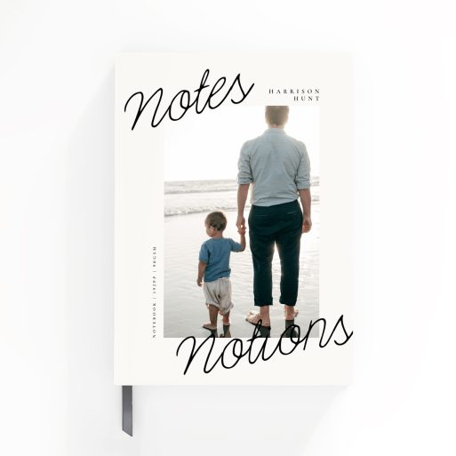 Portrait notebook design by Utterly Printable featuring one photo on the cover.