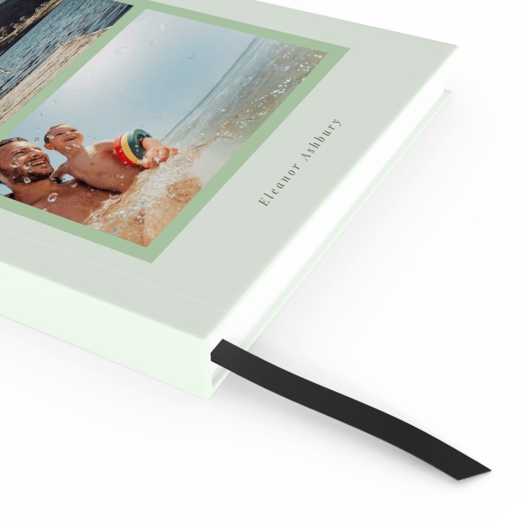 Portrait notebook design with two photos on the cover, by Utterly Printable, UK.