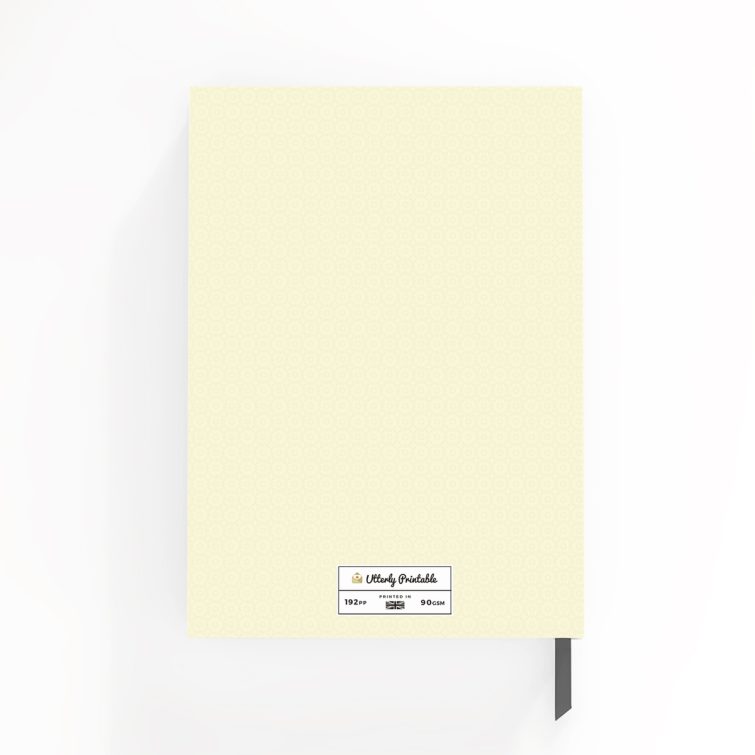 Portrait orientation notebooks design with floral border and one photo on the cover.