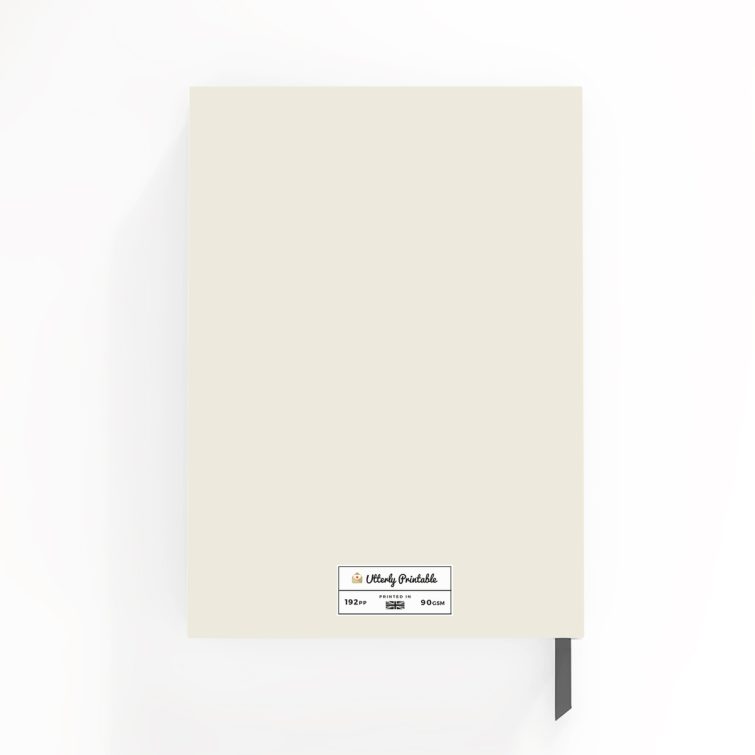 Portrait notebook design with one photo on the cover by Utterly Printable.