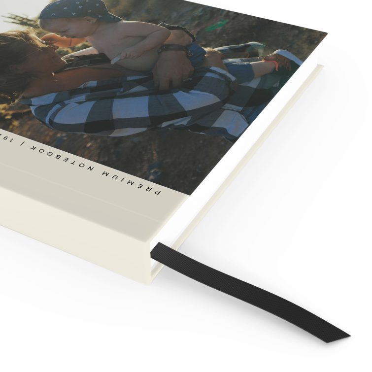 Portrait notebook design with one photo on the cover by Utterly Printable.