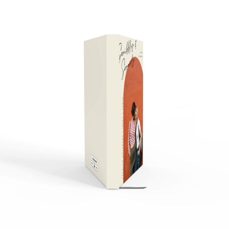 Premium portrait notebook design with modern cover, featuring one photo.