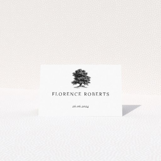 Oak Haven place cards - Embrace the timeless beauty of nature with elegant simplicity, perfect for outdoor-themed weddings This is a view of the front