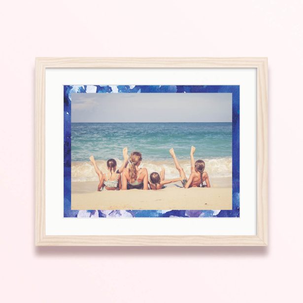 ocean blues framed mounted photo print design beach vibe 400x300 landscape wood - Ocean Blues Frame