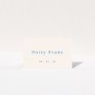 Offset Invitation Place Cards - sophisticated wedding stationery with crisp white background and deep navy typography. This is a view of the front