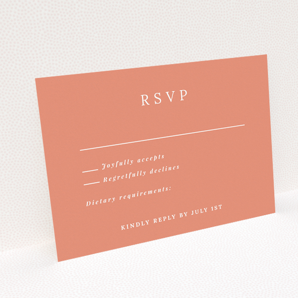 Contemporary Offset Invitation RSVP Card - Wedding Stationery by Utterly Printable. This is a view of the back