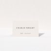Pall Mall Minimal Place Cards - Sophisticated Wedding Place Card Template with Clean White Background. This is a view of the front
