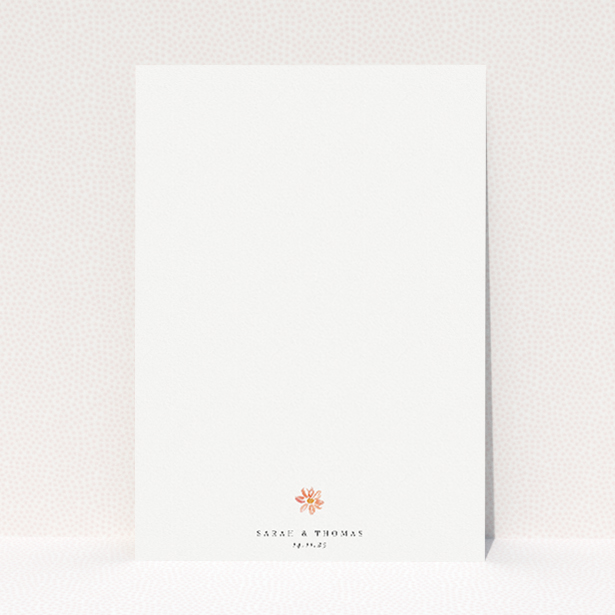 "Paris Floral wedding invitation featuring hand-drawn bouquet of pastel flowers on warm creamy background, evoking romanticism and joie de vivre for a stylish and heartfelt celebration of love.". This image shows the front and back sides together