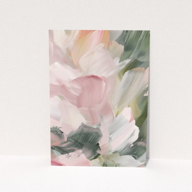 Change of address card with abstract floral design background and no photos