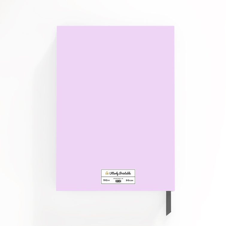 Floral design pastel notebook cover with one photo for personalised stationery by Utterly Printable.