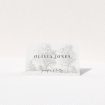 Pastoral Promise place cards with serene monochrome rural scene. This is a view of the front