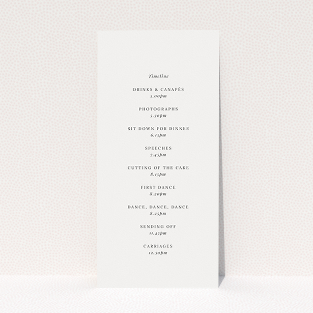 Pastoral Promise wedding menu template - Tranquil countryside design with soft monochrome tones, ideal for serene celebration This is a view of the back