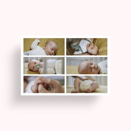 Photo of a personalised photo poster called 'Children’s Mosaic'. It is A4 in size, in a Landscape orientation. It has space for 6 photos.