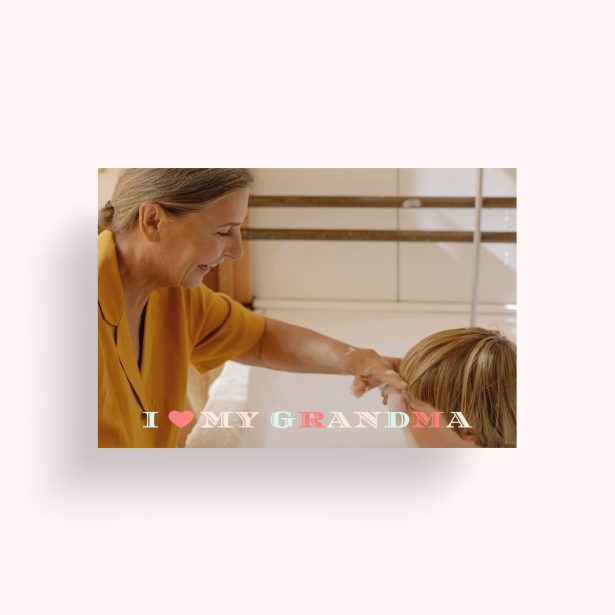 Photo of a personalised photo poster called 'Granny’s Love'. It is A4 in size, in a Landscape orientation. It has space for 1 photos.