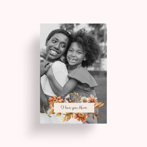 Photo of a personalised photo poster called 'Blooming Motherhood'. It is A4 in size, in a Portrait orientation. It has space for 1 photos.