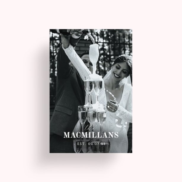 Photo of a personalised photo poster called 'Established'. It is A4 in size, in a Portrait orientation. It has space for 1 photos.