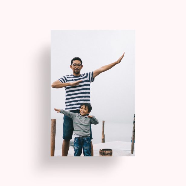 Photo of a personalised photo poster called 'Fatherly Festivities'. It is A4 in size, in a Portrait orientation. It has space for 1 photos.