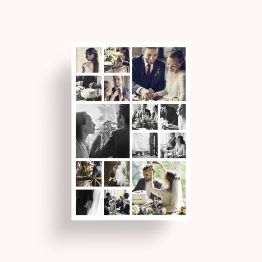Photo of a personalised photo poster called 'My Montage'. It is A4 in size, in a Portrait orientation. It has space for 15 photos.