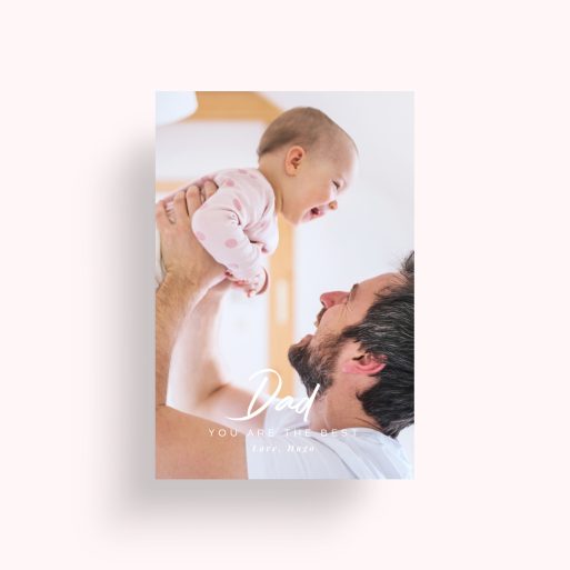 Photo of a personalised photo poster called 'Papa’s Presence'. It is A4 in size, in a Portrait orientation. It has space for 1 photos.