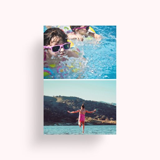 Photo of a personalised photo poster called 'Stacked'. It is A4 in size, in a Portrait orientation. It has space for 2 photos.