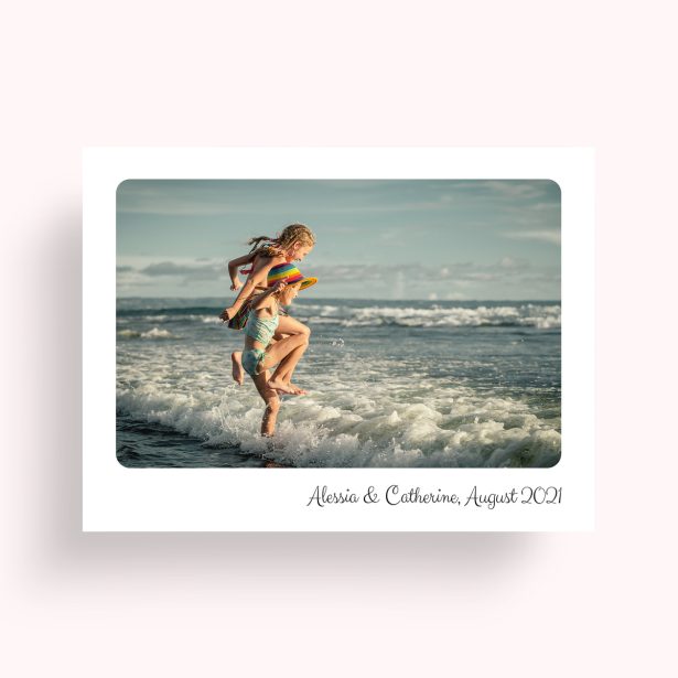 Photo of a personalised photo poster called 'Curved Corners'. It is A4 in size, in a Landscape orientation. It has space for 1 photos.