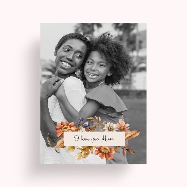 Photo of a personalised photo poster called 'Blooming Motherhood'. It is A4 in size, in a Portrait orientation. It has space for 1 photos.