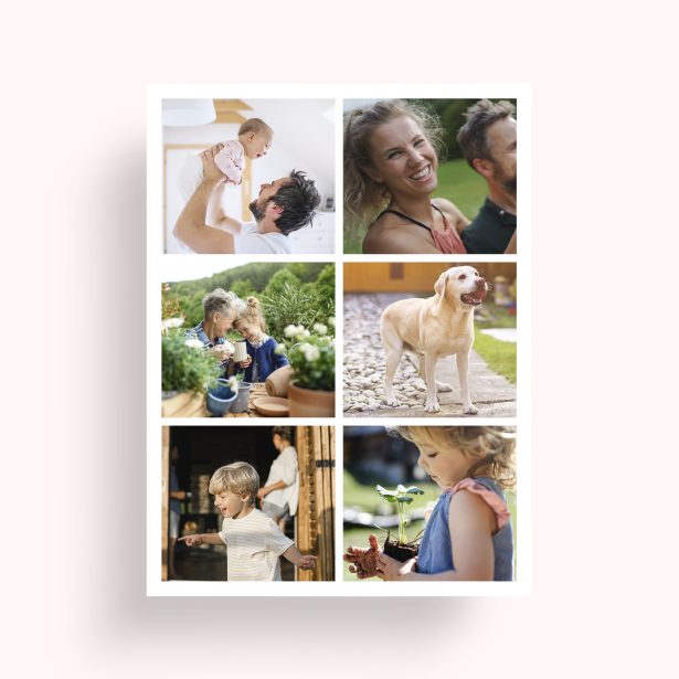 Photo of a personalised photo poster called 'Friends Collage'. It is A4 in size, in a Portrait orientation. It has space for 6 photos.