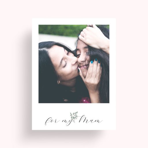 Photo of a personalised photo poster called 'Mom’s Smile'. It is A4 in size, in a Portrait orientation. It has space for 1 photos.
