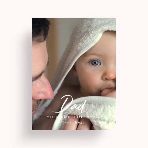 Photo of a personalised photo poster called 'Papa’s Presence'. It is A4 in size, in a Portrait orientation. It has space for 1 photos.