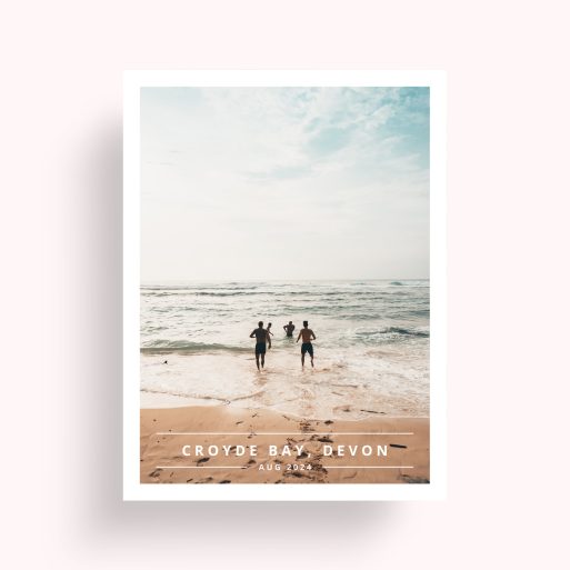Photo of a personalised photo poster called 'There and then'. It is A4 in size, in a Portrait orientation. It has space for 1 photos.