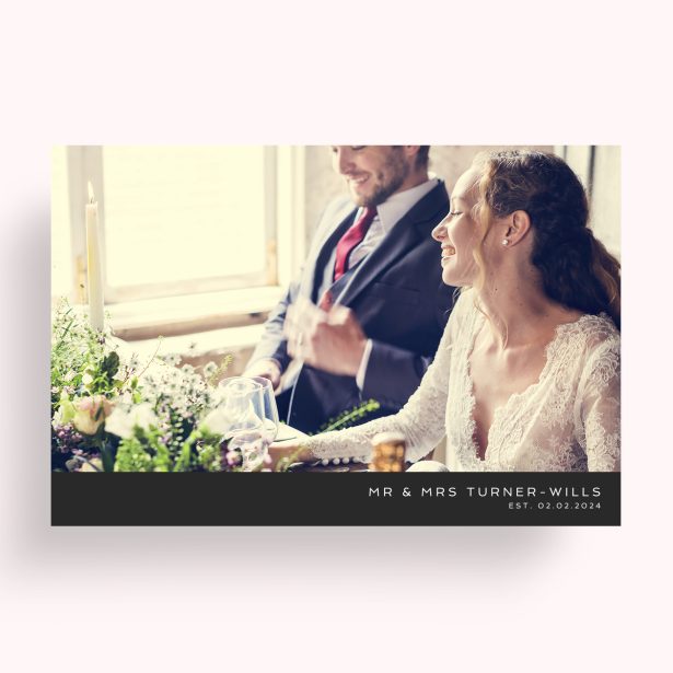Photo of a personalised photo poster called 'Wedding Bliss'. It is A4 in size, in a Landscape orientation. It has space for 1 photos.
