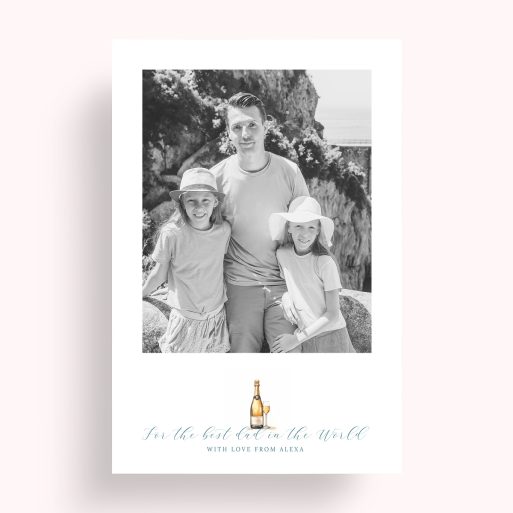 Photo of a personalised photo poster called 'Cheers to Dad'. It is A4 in size, in a Portrait orientation. It has space for 1 photos.